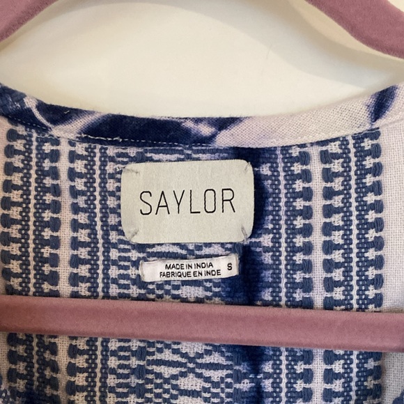 Saylor Dorothea Blue and White Top - Picture 3 of 5